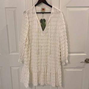 Farm Rio XL cream dress with Fringe detail